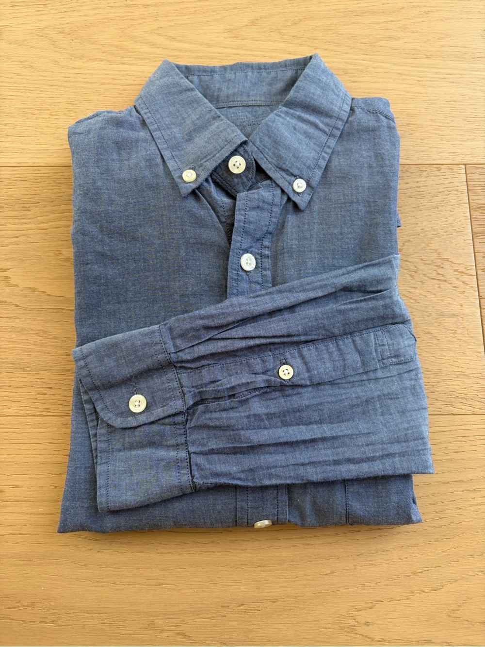 J. Crew Men's Chambray Button-Down Shirt in Blue